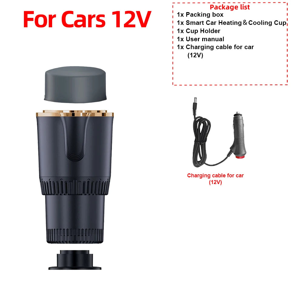 Car Smart Digital Temperature Control Cup Holder Portable Cooler Warmer Refrigerator Must‑Have Gadget for Road Trips