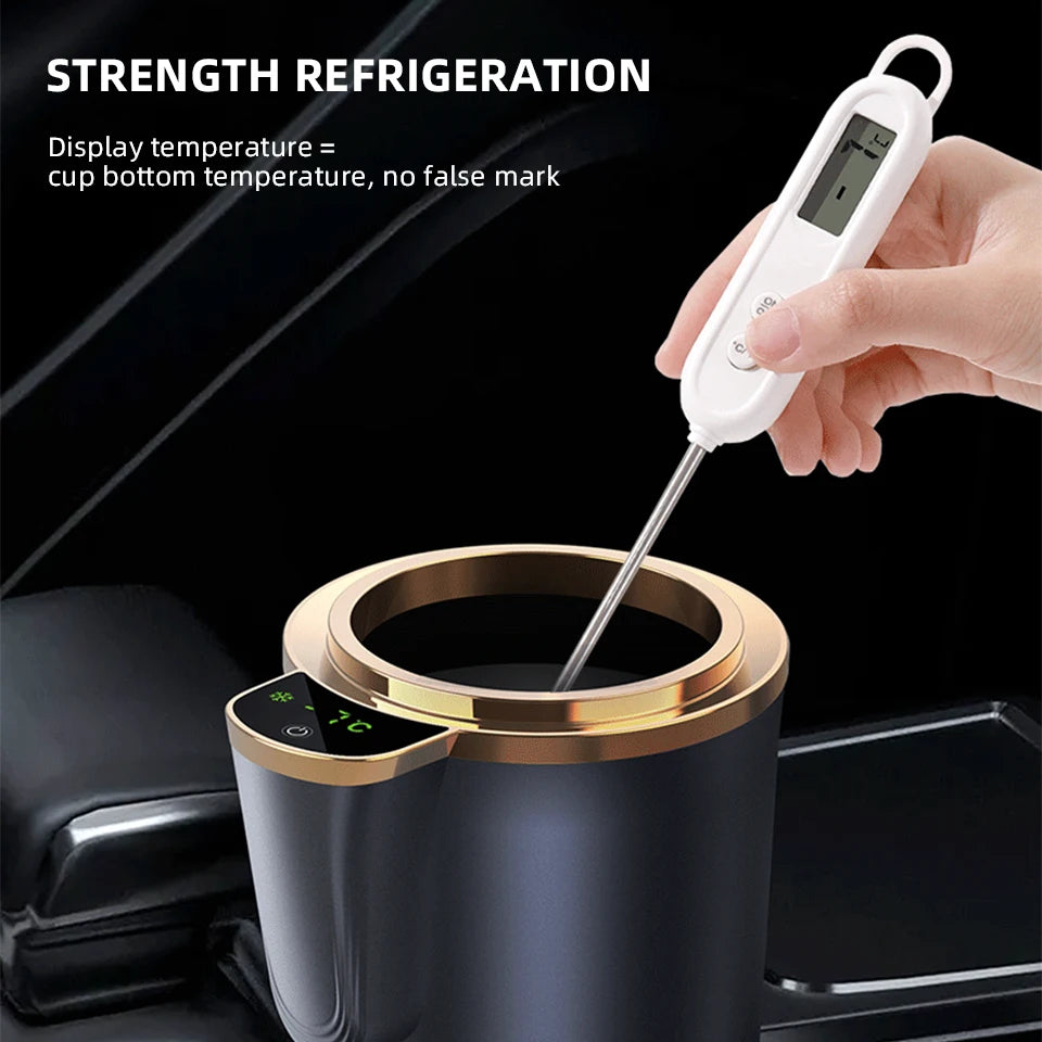 Car Smart Digital Temperature Control Cup Holder Portable Cooler Warmer Refrigerator Must‑Have Gadget for Road Trips