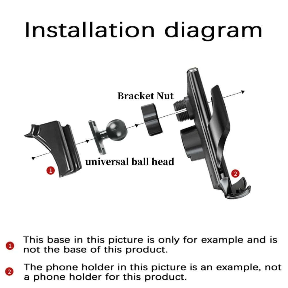 Auto Gadgets For Car AUDI A6 C7 4G A7 4G8 2012-2018 Car Phone Holder Special Fixed Bracket Base Wireless Charging Accessories