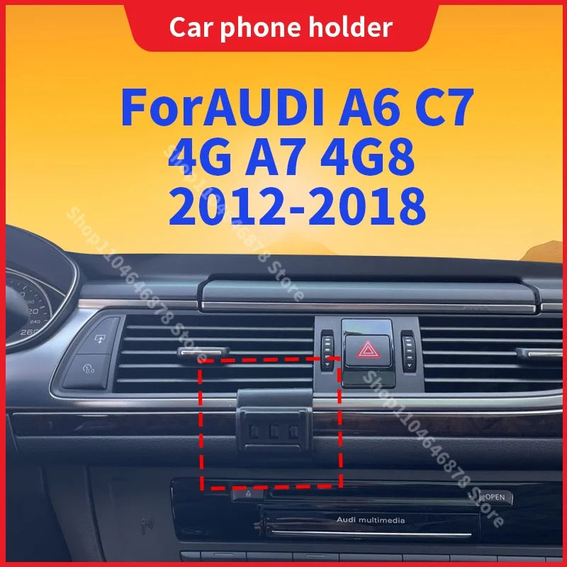 Auto Gadgets For Car AUDI A6 C7 4G A7 4G8 2012-2018 Car Phone Holder Special Fixed Bracket Base Wireless Charging Accessories