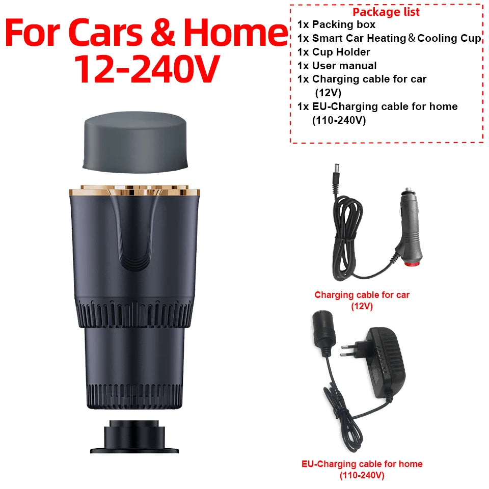 Car Smart Digital Temperature Control Cup Holder Portable Cooler Warmer Refrigerator Must‑Have Gadget for Road Trips
