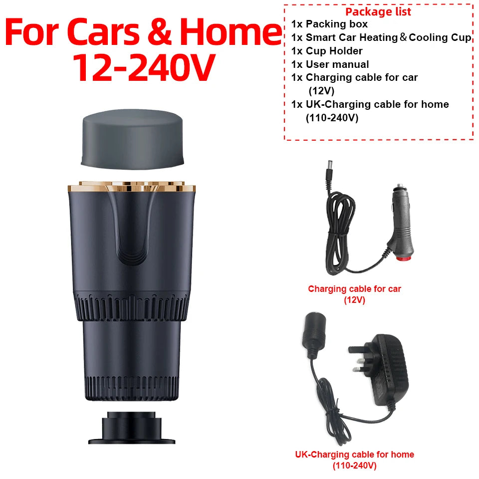 Car Smart Digital Temperature Control Cup Holder Portable Cooler Warmer Refrigerator Must‑Have Gadget for Road Trips